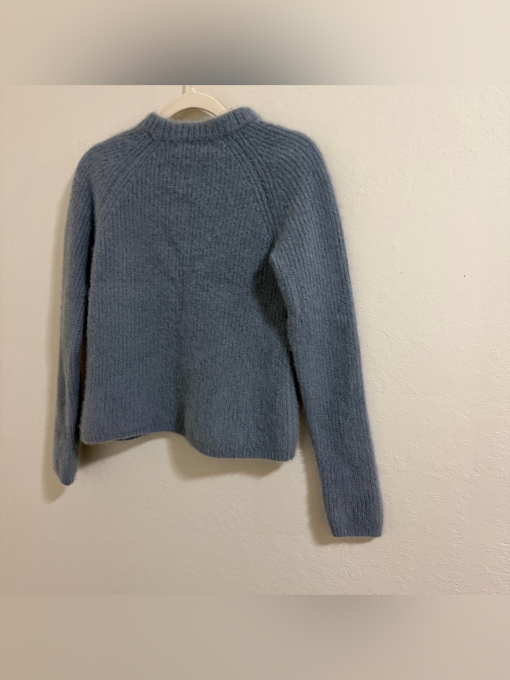 Quince Mongolian Cashmere Fisherman Crewneck size XS Dusty Blue Relaxed fit - Picture 9 of 10